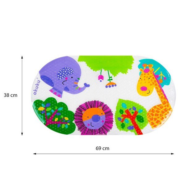 Neslystantis vonios kilimėlis Akuku 69x39 cm