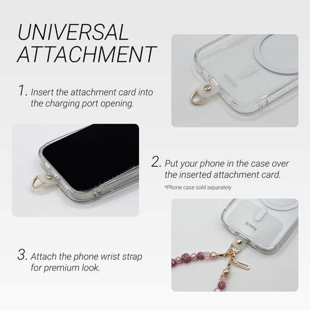 Crong Phone Charm – telefono dirželis (spalvoti kristalai)