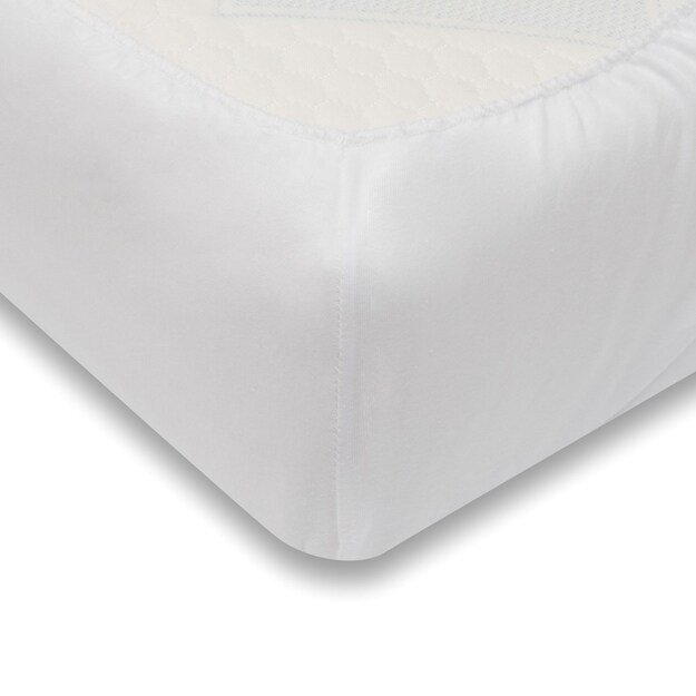 Džersio lovelės paklodė New Baby 120x60 balta 2