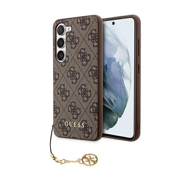 Guess 4G Charms kolekcija – dėklas Samsung Galaxy A55 5G (rudas)