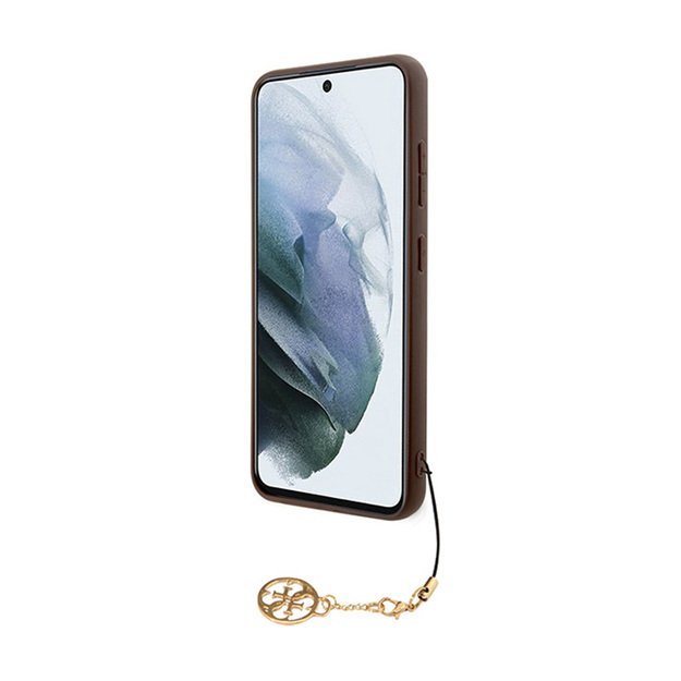 Guess 4G Charms kolekcija – dėklas Samsung Galaxy A55 5G (rudas)