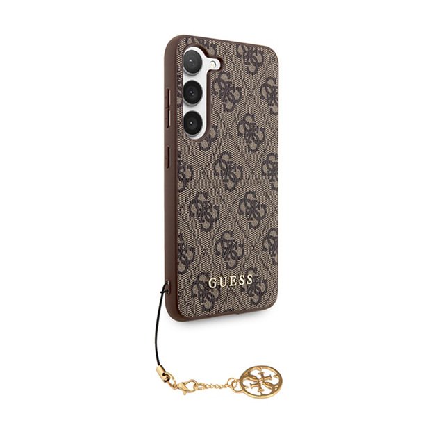 Guess 4G Charms kolekcija – dėklas Samsung Galaxy A55 5G (rudas)