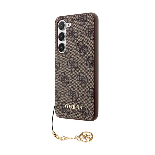 Guess 4G Charms kolekcija – dėklas Samsung Galaxy A55 5G (rudas)