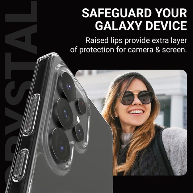 Crong Crystal Shield magnetinis dėklas, skirtas Samsung Galaxy S25+ MagSafe (skaidrus) 2