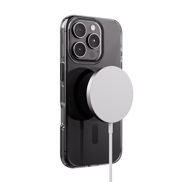 Crong Clear MAG Pro – dėklas iPhone 16 Pro MagSafe (juodas) 5