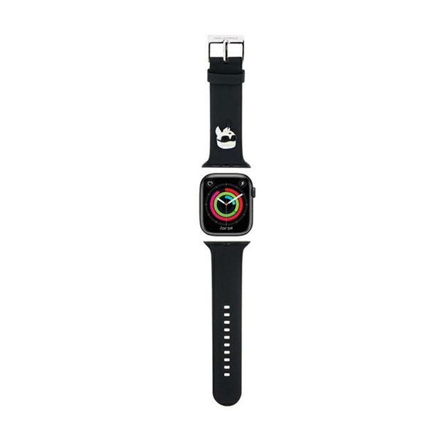 Karl Lagerfeld 3D guminė Karl Head NFT – dirželis Apple Watch 38/40/41 mm (juodas) 3