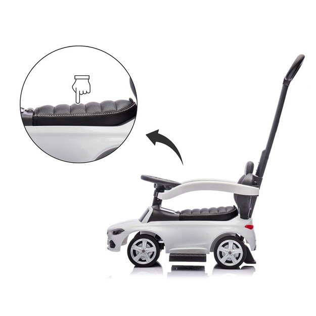 Motoroleris su kreipiančiąja juosta MERCEDES C-Class Deluxe Milly Mally White