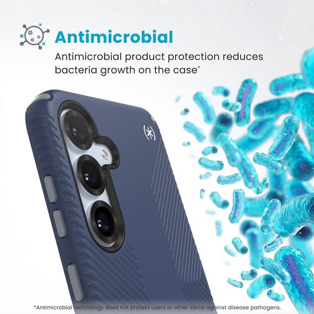 Speck Presidio2 rankenos magnetas – dėklas, skirtas Samsung Galaxy S25+ / 24+ MagSafe (pakrantės mėlyna / dulkių pilka / balta) 8