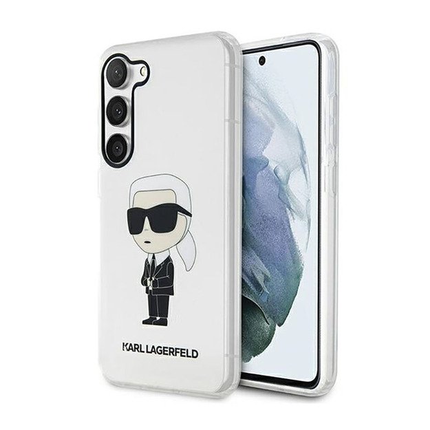 Karl Lagerfeld IML NFT Ikonik dėklas, skirtas Samsung Galaxy S23 (skaidrus)