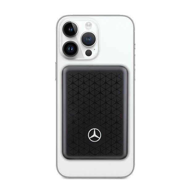 „Mercedes Stars Pattern MagSafe“ – indukcinė išorinė baterija, 3000 mAh, 5 W, „MagSafe“ (juoda)