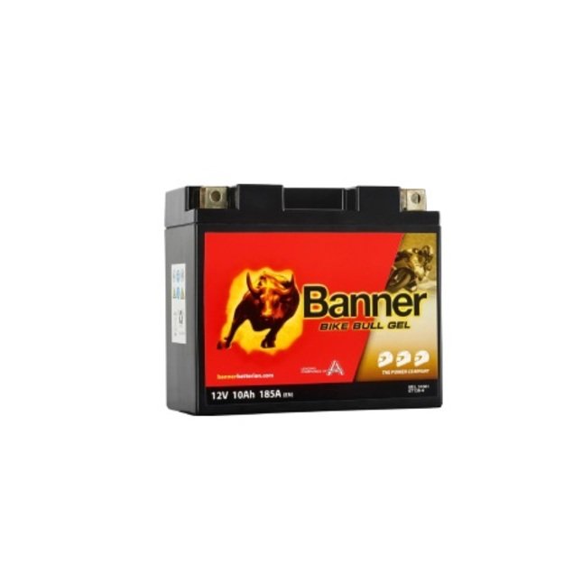 Banner 10Ah Bike Bull GEL 12V 185A akumuliatorius 150x69x130mm  