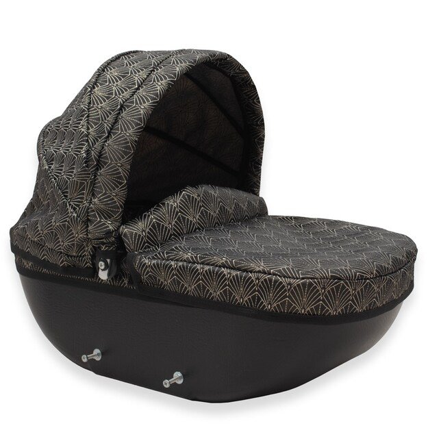 Prabangus lėlių vežimėlis „New Baby COMFORT“, auksinis, juodas