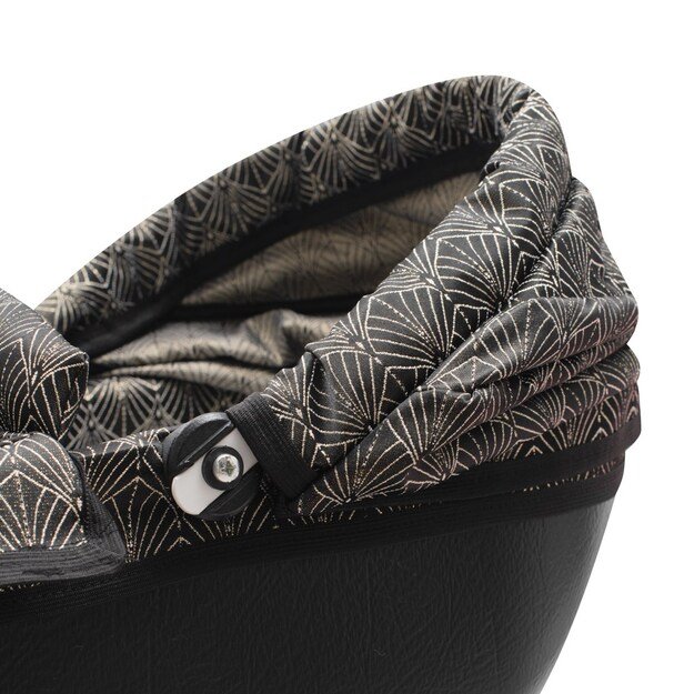Prabangus lėlių vežimėlis „New Baby COMFORT“, auksinis, juodas
