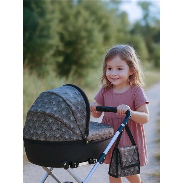 Prabangus lėlių vežimėlis „New Baby COMFORT“, auksinis, juodas 5