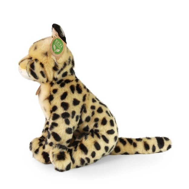 Rappa - realistiškas pliušinis žaislas Serval katė sėdinti 30 cm ekologiškas