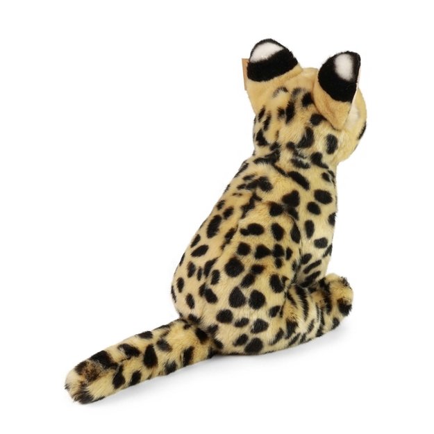 Rappa - realistiškas pliušinis žaislas Serval katė sėdinti 30 cm ekologiškas