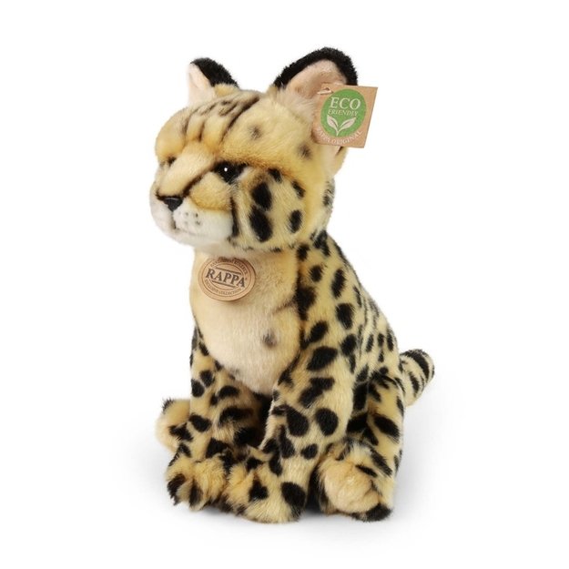 Rappa - realistiškas pliušinis žaislas Serval katė sėdinti 30 cm ekologiškas