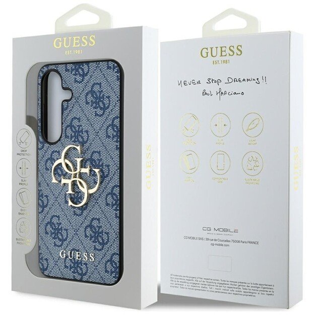 „Guess Big 4G Logo Classic“ dėklas, skirtas „Samsung Galaxy S25“ (mėlynas) 8