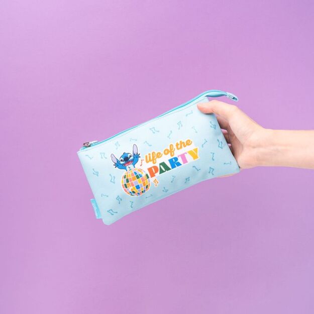 „Disney Stitch“ – 3 skyrių pieštukų dėklas iš „Waves“ kolekcijos 2
