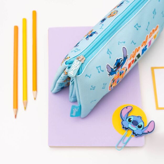 „Disney Stitch“ – 3 skyrių pieštukų dėklas iš „Waves“ kolekcijos 4