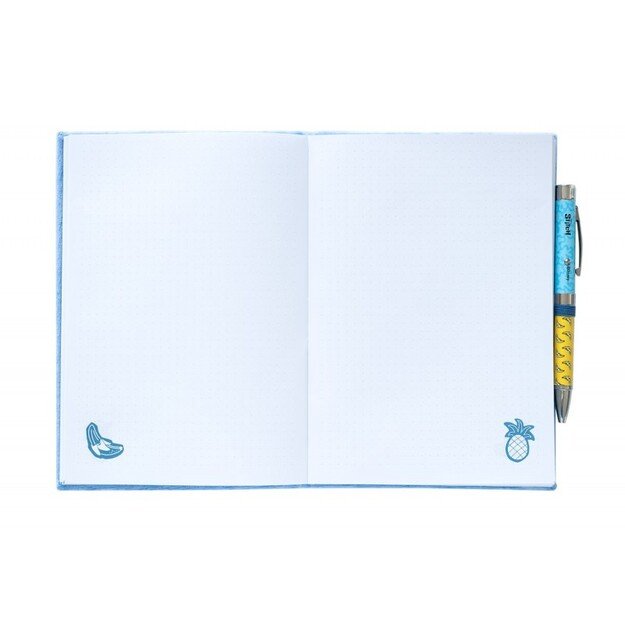 „Disney Stitch“ – pliušinis užrašų knygelė A5 formatu + žibintuvėlis-tušinukas iš tropikų kolekcijos 3