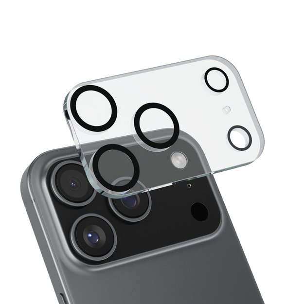 „Crong Lens Shield“ – kameros ir objektyvo stiklas „iPhone 17 Pro“ 6