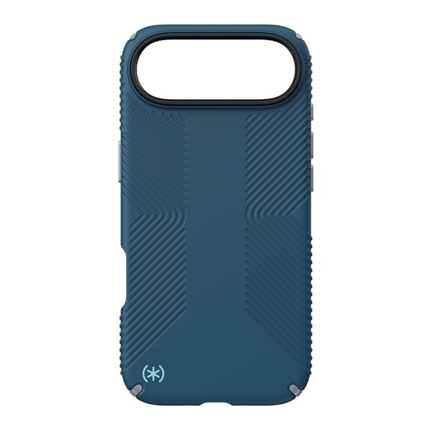 „Speck Presidio2 Grip MagSafe“ dėklas „iPhone 17 Air“ (gilios jūros / sidabro metalo / rašybos mėlynumo) 12