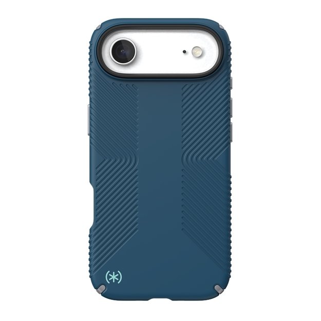 „Speck Presidio2 Grip MagSafe“ dėklas „iPhone 17 Air“ (gilios jūros / sidabro metalo / rašybos mėlynumo) 4