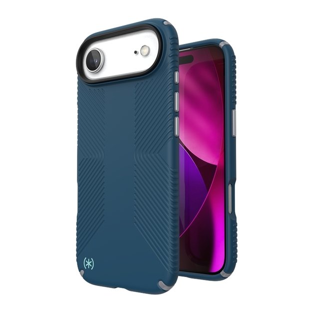 „Speck Presidio2 Grip MagSafe“ dėklas „iPhone 17 Air“ (gilios jūros / sidabro metalo / rašybos mėlynumo) 8
