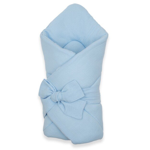 Muslin Lace-up Wrap New Baby blue