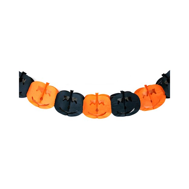 Garland Halloween pumpkin paper 4 m 1