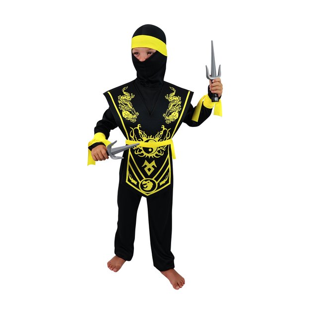 Vaikiškas kostiumas - geltonas NINJA (M) 1