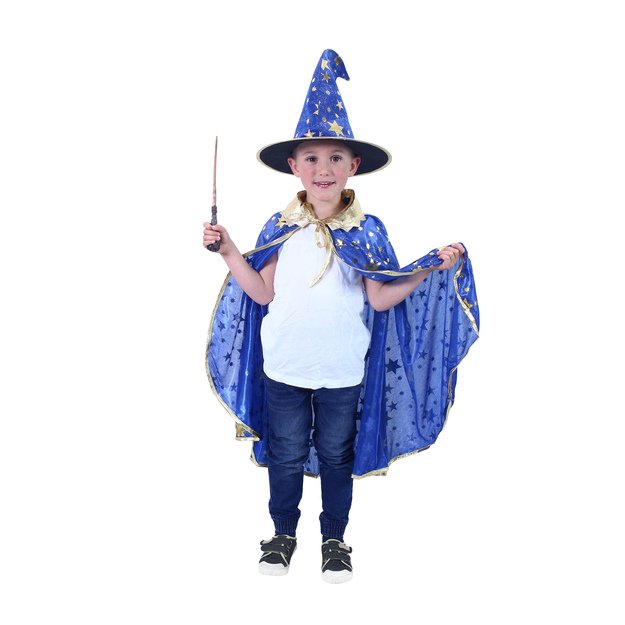 Children costume - blue magical cloak 3