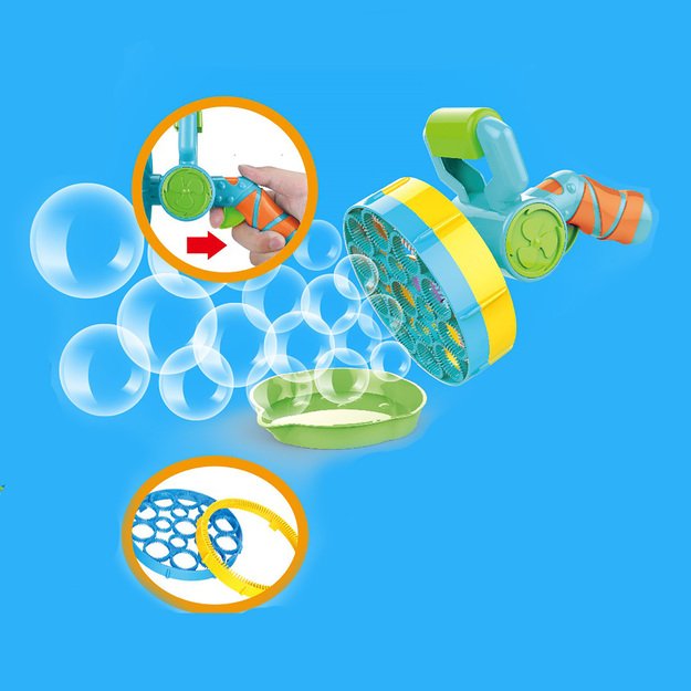 Didelis burbulų pistoletas su burbulų pūstuvu 9