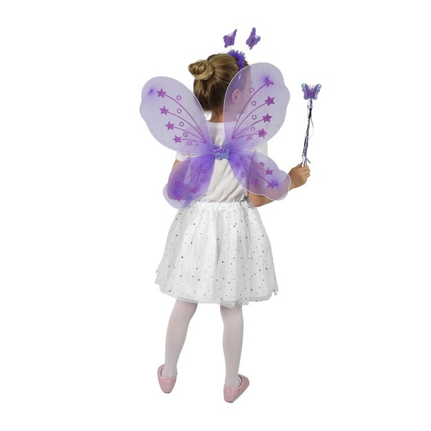 Purple butterfly wings,headband, wand 4