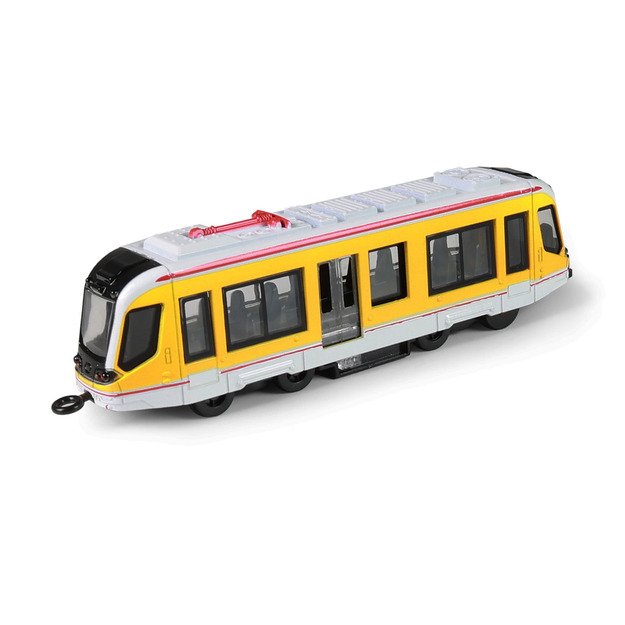 Yellow metal tram  20 cm 8
