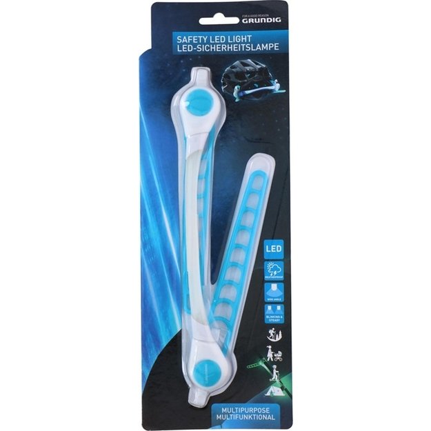 Grundig – daugiafunkcinė LED galvos juosta, skirta važinėti dviračiu / bėgioti (mėlyna) 8