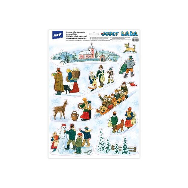 Christmas window film Josef Lada VA019 4