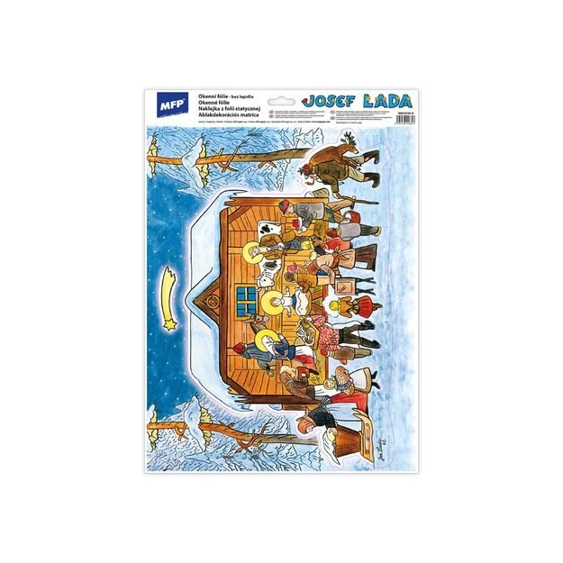 Christmas window film Josef Lada VA019 1