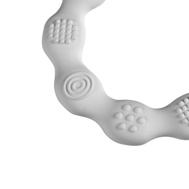 Teether wheel-silicone, white 3