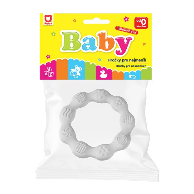Teether wheel-silicone, white 2