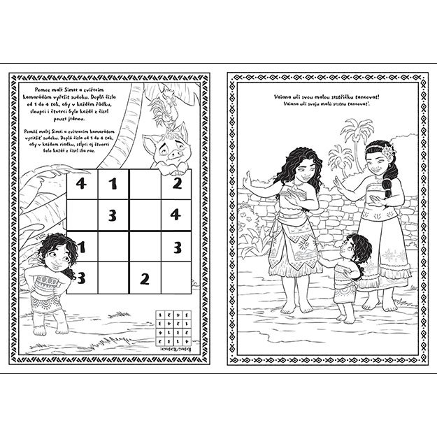 A4 formato Vaiana 2 spalvinimo knygelė 2