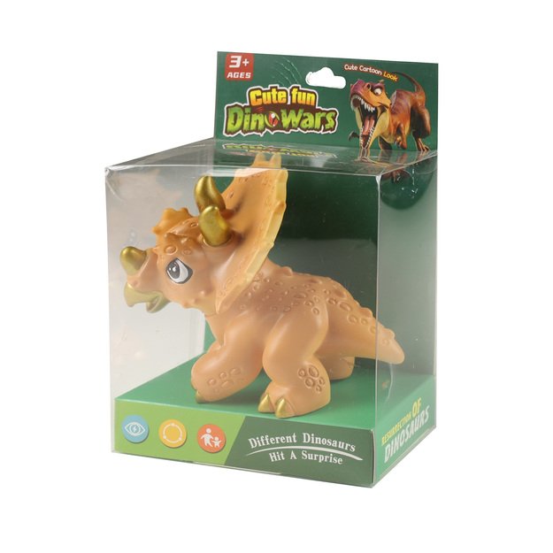 Dinozauras juokingas Triceratops 13 cm 2