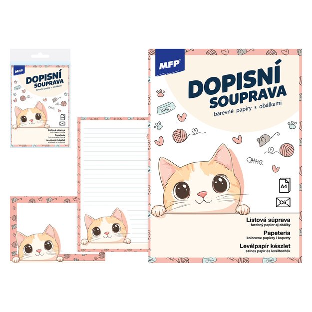 Colored stationery LUX 5+10 (Cat)