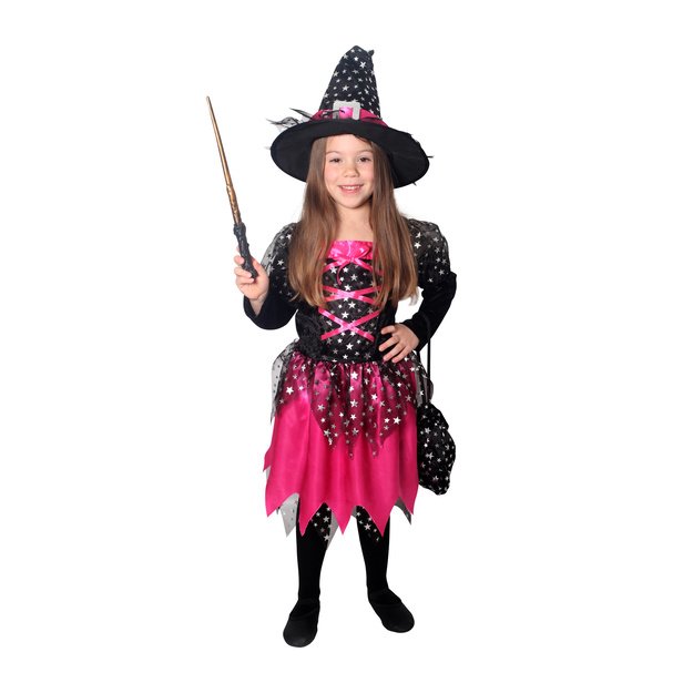 Vaikiškas kostiumas - rožinė ragana su aksesuarais (S) 3