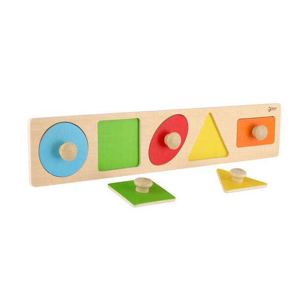 Wooden insert 5 pcs geometric shapes