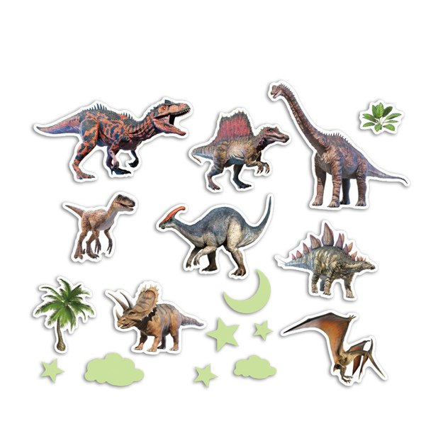 DINO lipdukai, šviečiantys tamsoje 1