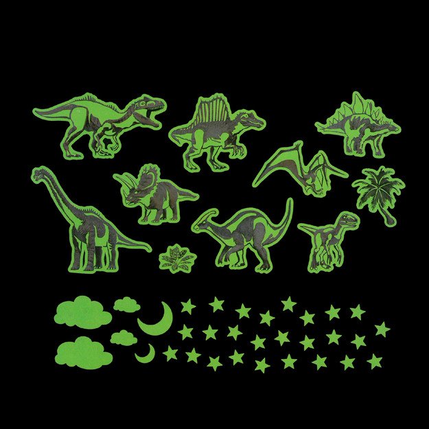 DINO lipdukai, šviečiantys tamsoje 3