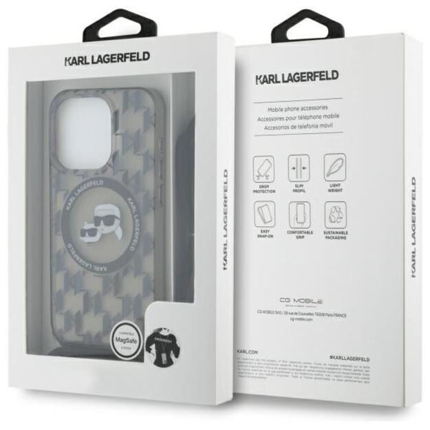 „Karl Lagerfeld IML Crossbody Monogram Karl & Choupette Head MagSafe“ dėklas, skirtas „iPhone 16 Pro Max“ (juodas) 6