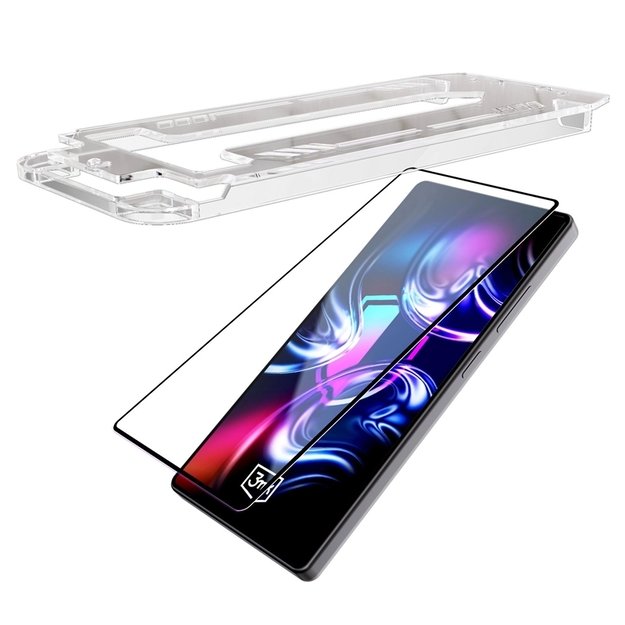 3mk HardGlass Max - grūdintas stiklas su aplikatoriumi, skirtas iPhone Air (juodas) 3